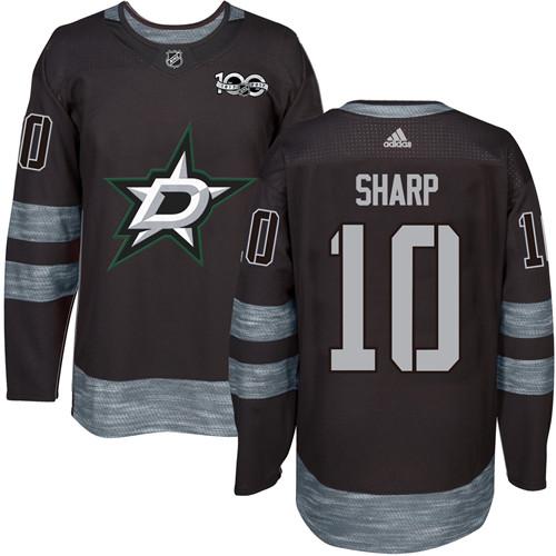 Stars #10 Patrick Sharp Black 1917-2017 100th Anniversary Stitched Jersey - Zenithce