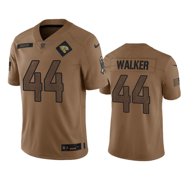 Jacksonville Jaguars #44 Travon Walker 2023 Brown Salute To Service Vapor Untouchable Limited Stitched Jersey - Zenithce
