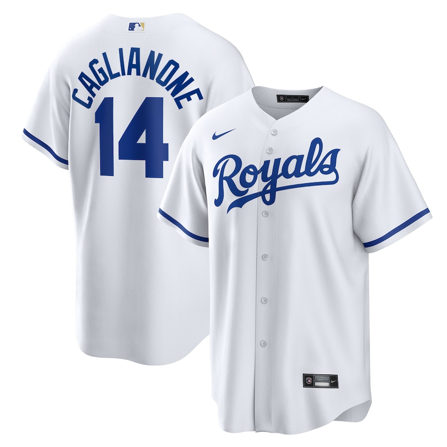 Kansas City Royals #14 Jac Caglianone Nike White Home Replica Jerse - Zenithce