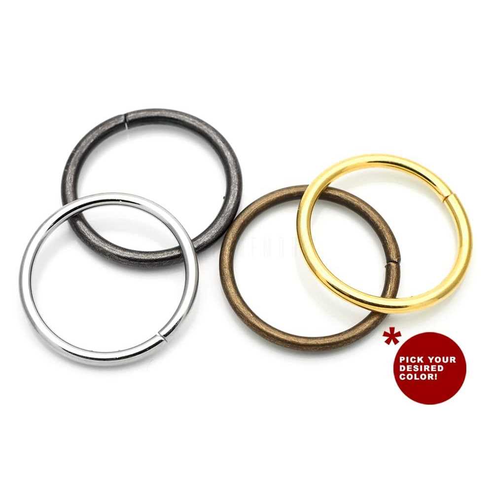 CRAFTMEMORE O-Ring Findings Metal Non-Welded O Rings for Belts Bags Landyard DIY Leather Hand Craft - Zenithce