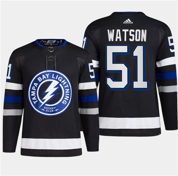 Tampa Bay Lightning #51 Austin Watson Black Alternate Premier Breakaway Stitched Jersey - Zenithce