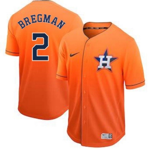 Houston Astros #2 Alex Bregman Orange Cool Base Drift Edition Stitched Jersey - Zenithce