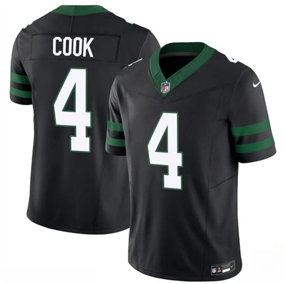 New York Jets #4 Brady Cook Black 2025 F.U.S.E. Vapor Untouchable Limited Stitched Jersey - Zenithce
