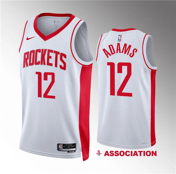 Houston Rockets #12 Steven Adams White Association Edition Stitched Jersey - Zenithce