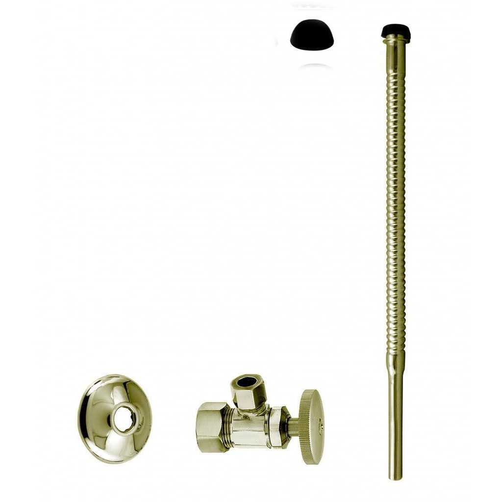 Westbrass Brass P-Trap 1/4-Turn Lavatory Kit Valves/Risers D1838QRL - Zenithce