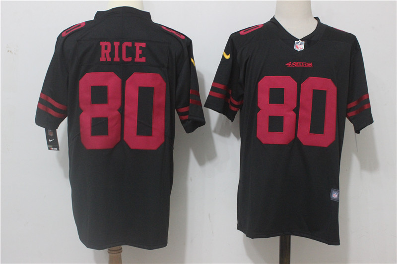 San Francisco 49ers #80 Jerry Rice Black Alternate Stitched Vapor Untouchable Limited Nike Jersey - Zenithce