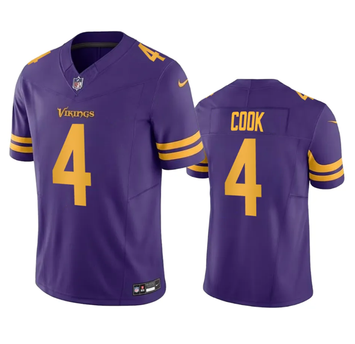 Minnesota Vikings #4 Dalvin Cook Purple 2023 F.U.S.E. Color Rush Stitched Jersey - Zenithce