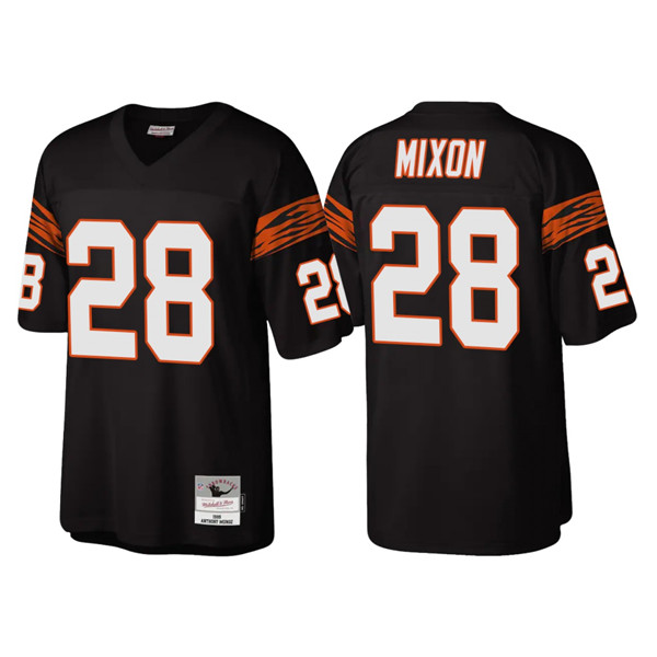 Cincinnati Bengals #28 Joe Mixon Black Throwback Legacy Stitched Jersey - Zenithce