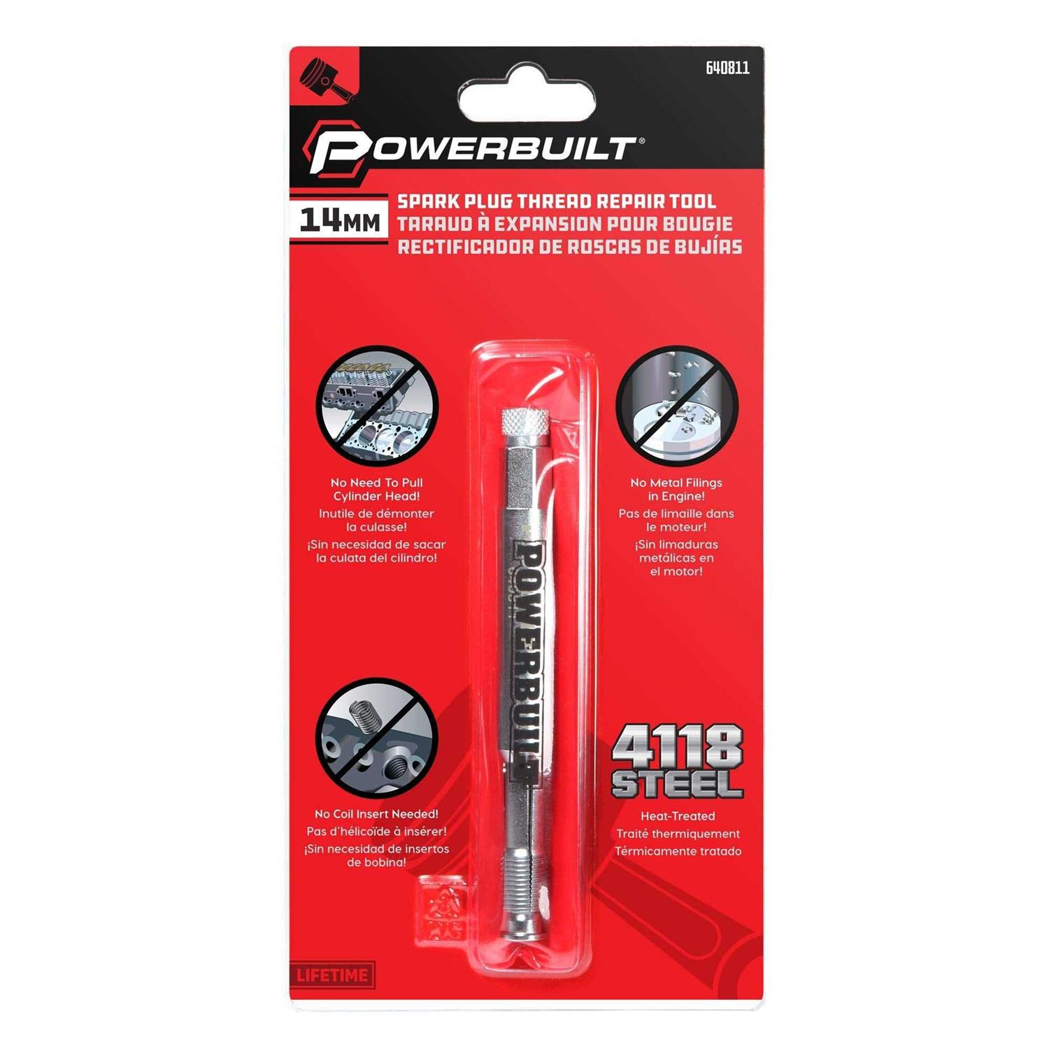Powerbuilt 640811 14mm Back-Tap Thread Repair Tool - Zenithce