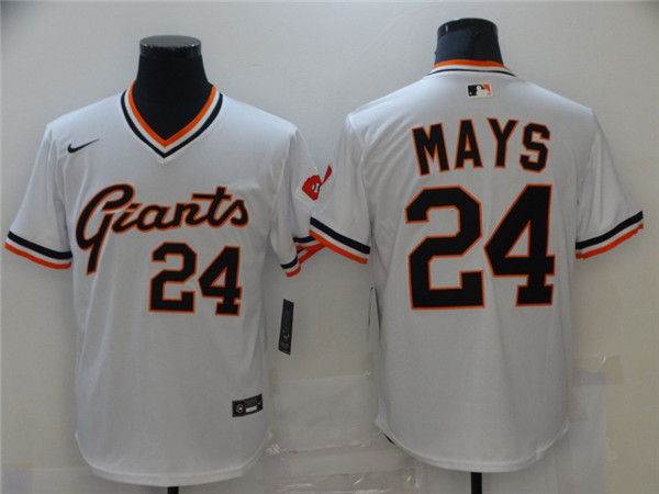 San Francisco Giants #24 Willie Mays White Cool Base Stitched Jersey - Zenithce