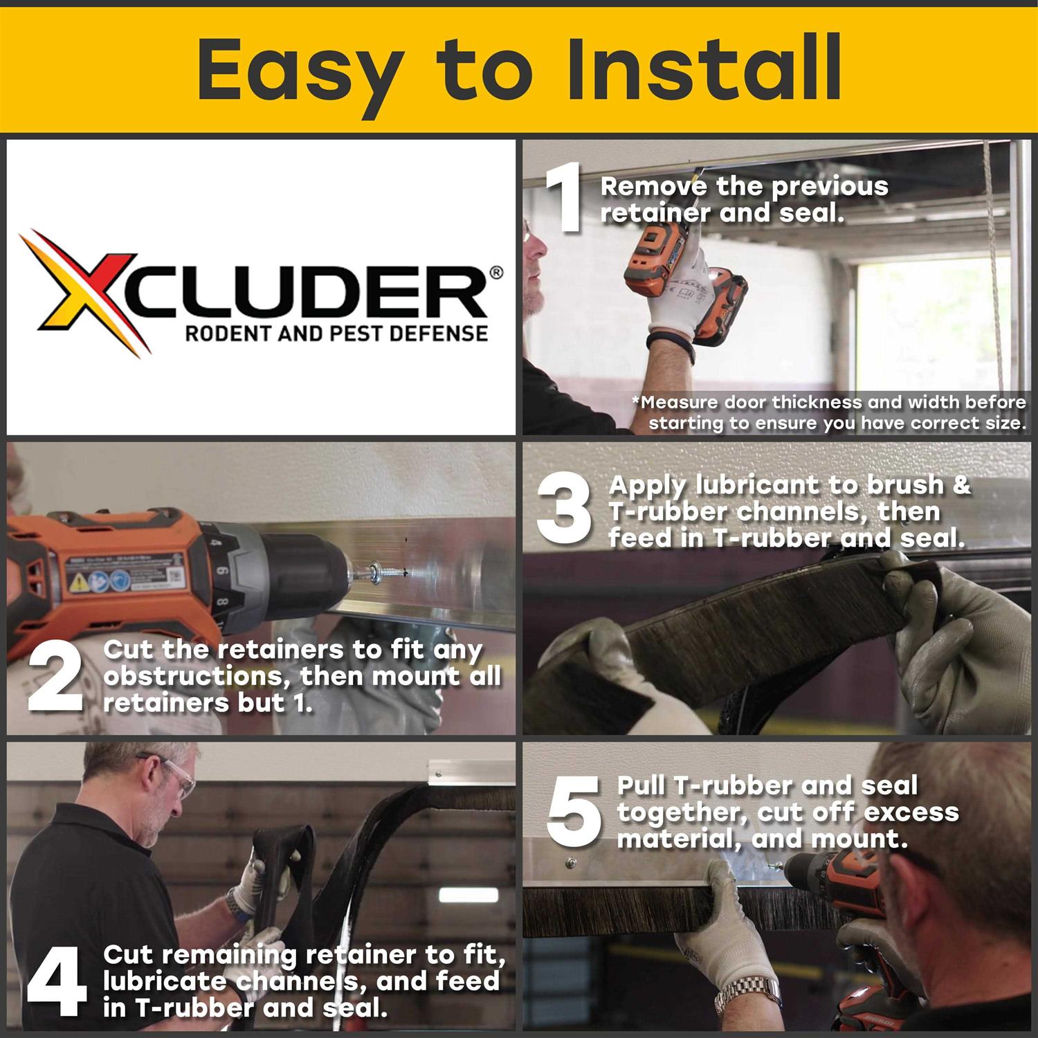 Xcluder Versa-Line Door Sweep Cover - Zenithce