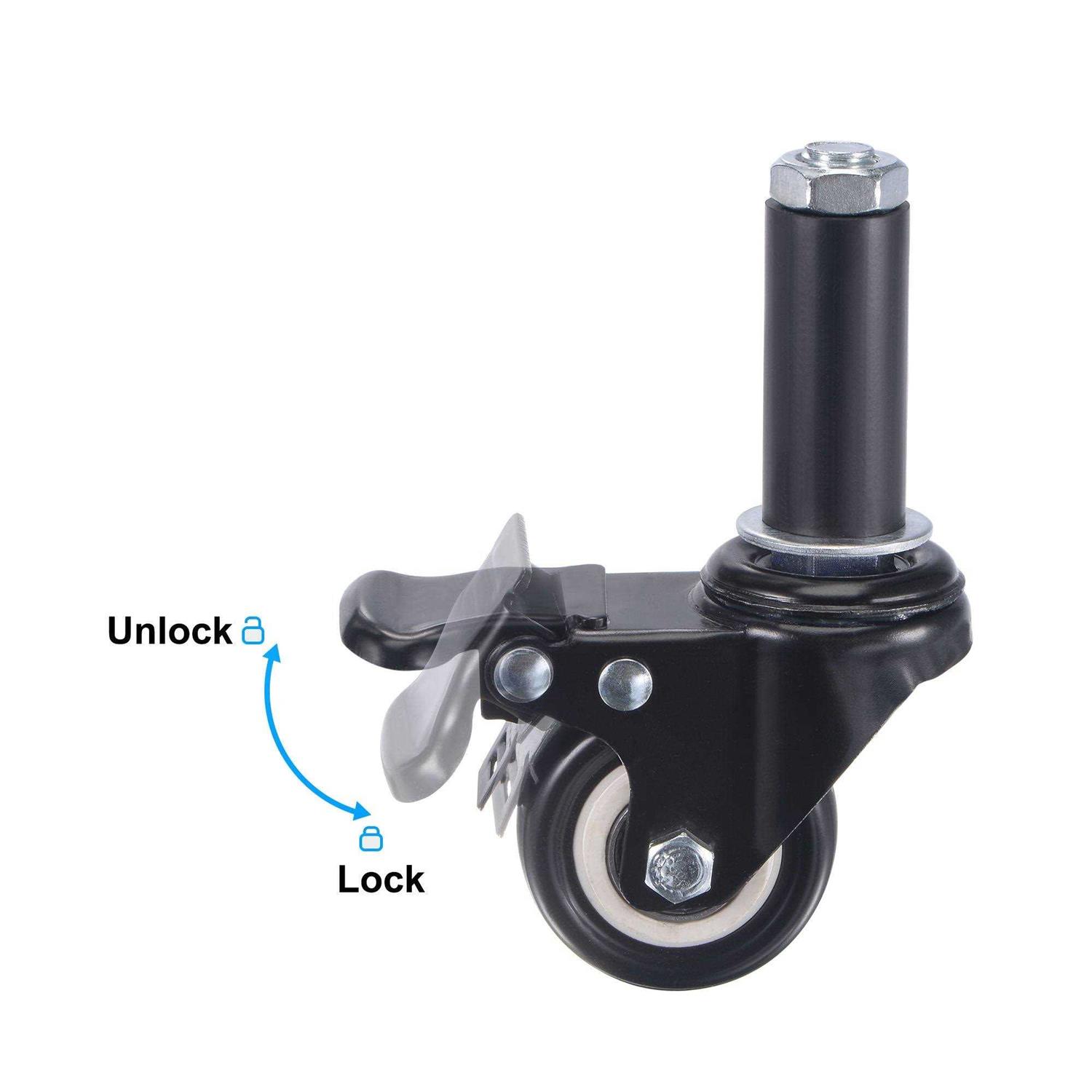 Uxcell Swivel Expanding Stem Caster Capacity for Kitchen Prep PVC - Zenithce