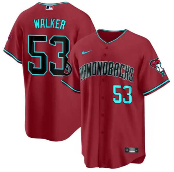Arizona Diamondbacks #53 Christian Walker Red 2024 Cool Base Stitched Jersey - Zenithce