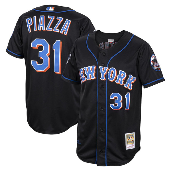 New York Mets #31 Mike Piazza Black Stitched Jersey - Zenithce