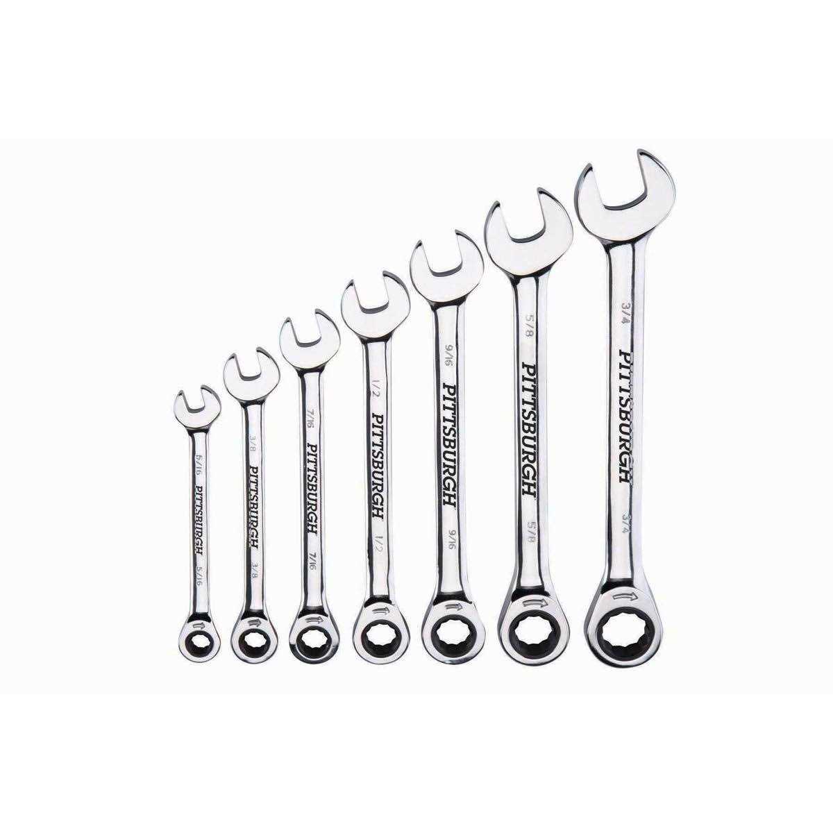 Pittsburgh Pro Universal Sae Combination Wrench Set - Zenithce