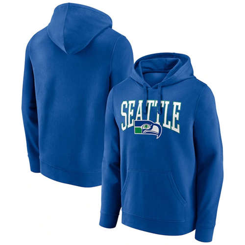 Seattle Seahawks Royal Gridiron Classics Campus Standard Pullover Hoodie - Zenithce