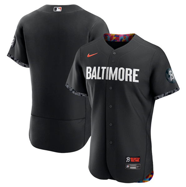 Baltimore Orioles Blank Black 2023 City Connect Flex Base Stitched Jersey - Zenithce