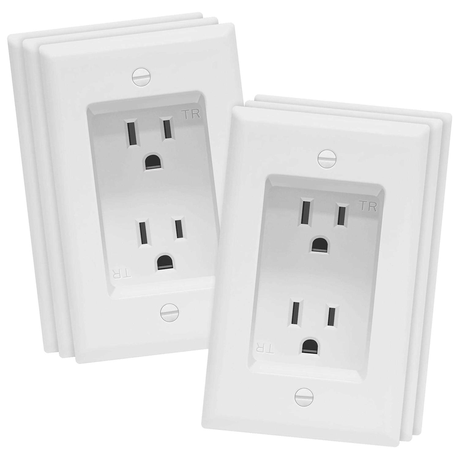 Topgreener Recessed Duplex Receptacle Outlet Flush Mounted Tamper-Resistant - Zenithce