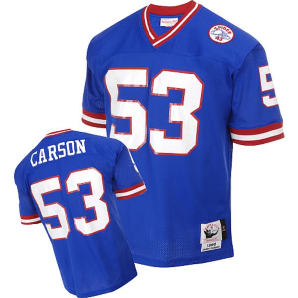 Mitchell And Ness Giants #53 Harry Carson Blue Stitched Jersey - Zenithce