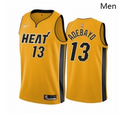 Miami Heat 13 Bam Adebayo Yellow Swingman 2020 21 Earned Edition Jersey - Zenithce