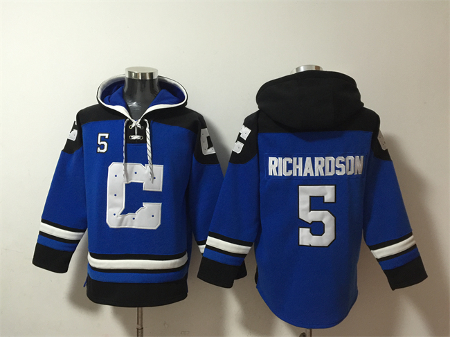 Indianapolis Colts #5 Anthony Richardson Blue Ageless Must-Have Lace-Up Pullover Hoodie - Zenithce