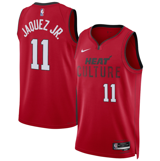 Miami Heat #11 Jaime Jaquez Jr. Red 2024-25 City Edition Stitched Jersey - Zenithce