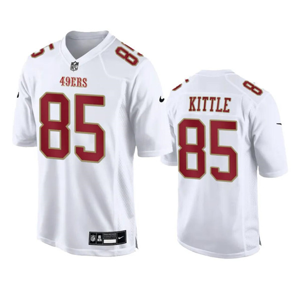 San Francisco 49ers #85 George Kittle White Fashion Limited Stitched Game Jersey - Zenithce