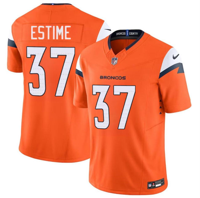 Denver Broncos #37 Audric Estime Orange 2024 F.U.S.E. Vapor Limited Stitched Jersey - Zenithce