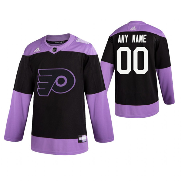 Philadelphia Flyers Adidas Black Hockey Fights Cancer Custom Practice NHL Stitched Jersey - Zenithce