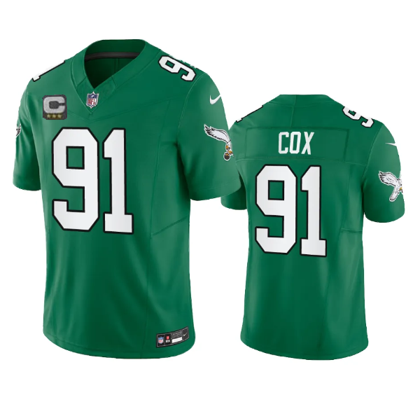 Philadelphia Eagles #91 Fletcher Cox Green 2023 F.U.S.E. With C Patch Vapor Untouchable Stitched Jersey - Zenithce