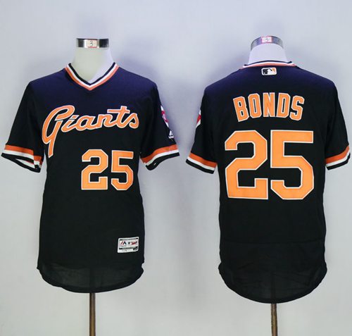 Giants #25 Barry Bonds Black Flexbase Authentic Collection Cooperstown Stitched Jerseys - Zenithce