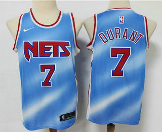 Brooklyn Nets #7 Kevin Durant Blue 2020-21 Hardwood Classics Stitched Jersey - Zenithce