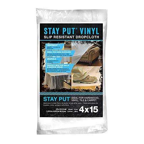 Trimaco Stay Put Vinyl 9-ft x 12-ft Drop Cloth - Zenithce