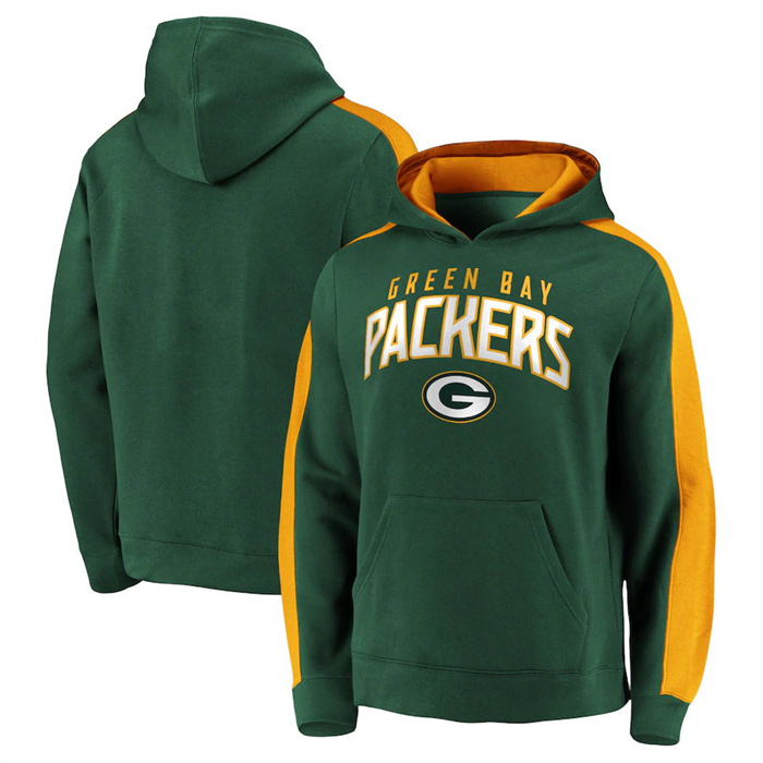 Green Bay Packers Green Game Time Arch Pullover Hoodie - Zenithce