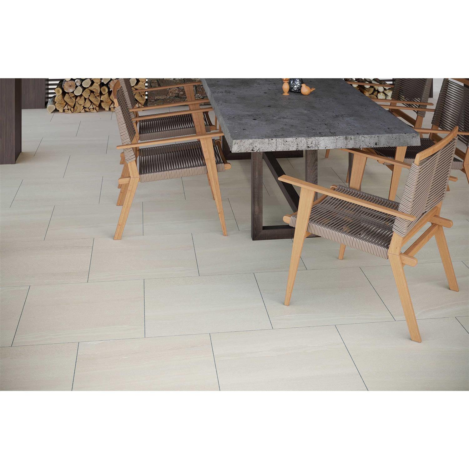 Satori 24-in L x 24-in W x 0.79-in H Square Valor Sand Porcelain Paver 1001-0349-0 - Zenithce