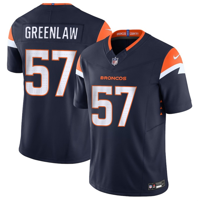 Denver Broncos #57 Dre Greenlaw Navy 2025 F.U.S.E. Alternate Vapor Limited Stitched Jersey - Zenithce