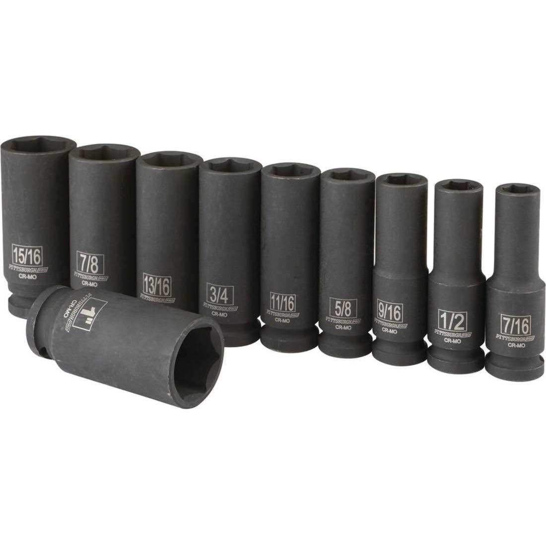 Pittsburgh Pro 1/2 in. Drive Metric Socket Set - Zenithce