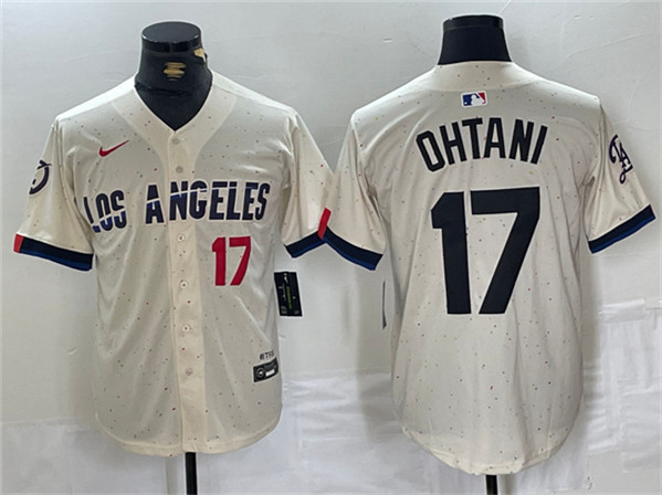 Los Angeles Dodgers #17 Shohei Ohtani Cream Stitched Jersey - Zenithce