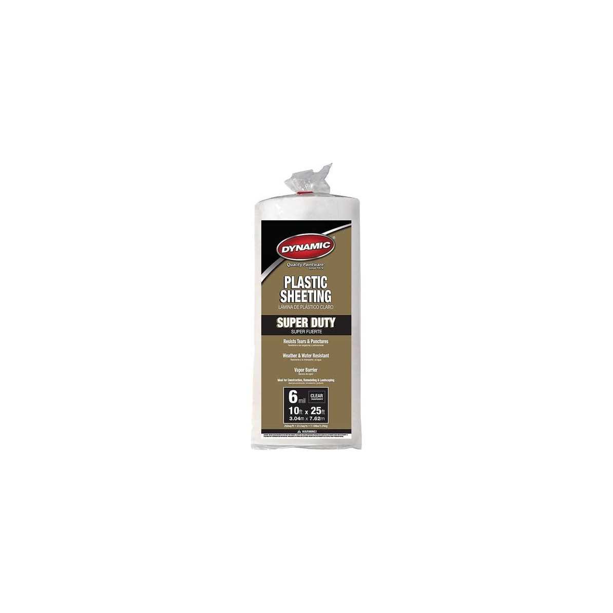 Dynamic 25 ft. 4 mil Black Plastic Sheeting - Zenithce