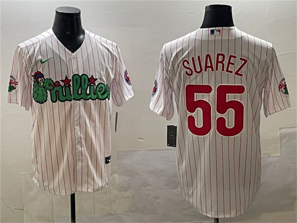 Philadelphia Phillies #55 Ranger Suárez White Phanatic Cool Base Stitched Jersey - Zenithce