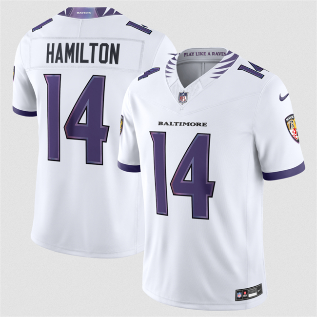 Baltimore Ravens #14 Kyle Hamilton White 2026 F.U.S.E. Stitched Vapor Limited Jersey - Zenithce
