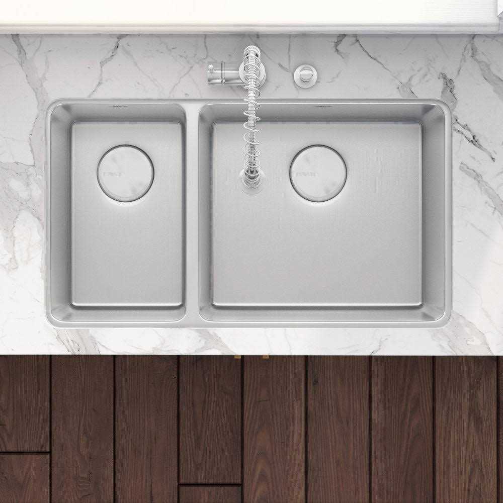 Ruvati 32-inch Slope Bottom Offset Drain Undermount Kitchen Sink Single Bowl Stainless Steel RVH7490 - Zenithce