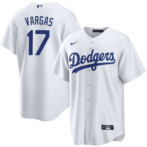 Los Angeles Dodgers #17 Miguel Vargas White Cool Base Stitched Jersey - Zenithce