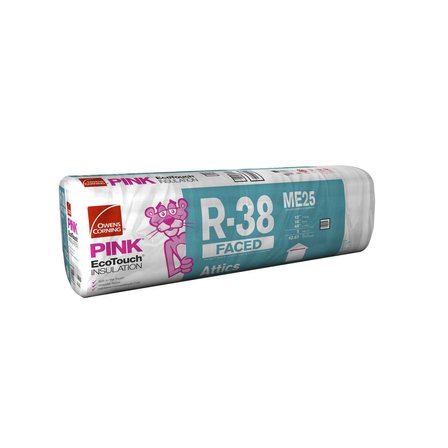 Owens Corning R-38 Attic 64-sq ft Kraft Faced Fiberglass Batt Insulation Individual Pack | E57 - Zenithce