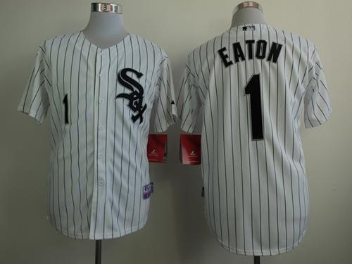 White Sox #1 Adam Eaton White Cool Base Stitched Jersey - Zenithce