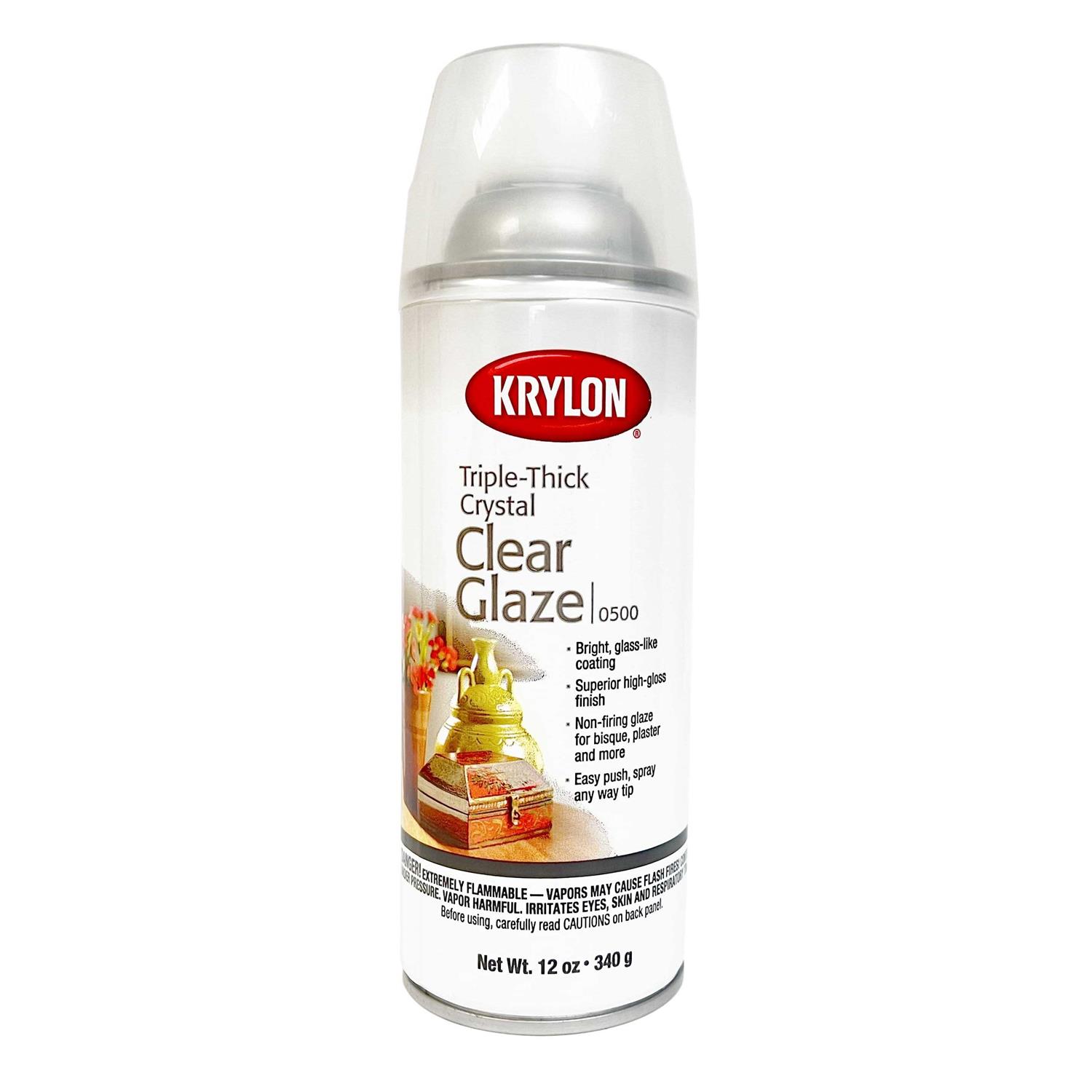 Krylon Triple Thick Crystal Clear Spray Glaze - Zenithce