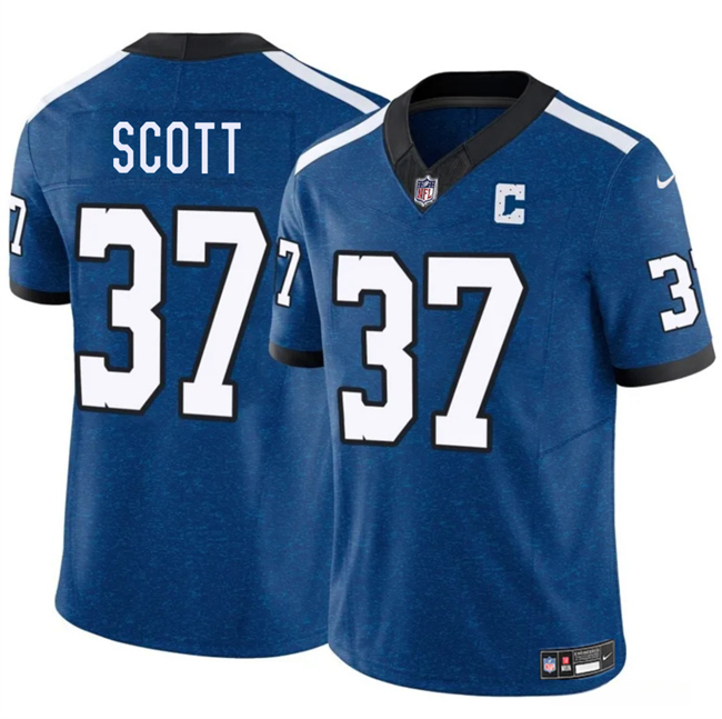 Indianapolis Colts #37 Daniel Scott Blue 2025 F.U.S.E. Throwback Vapor Limited Stitched Jersey - Zenithce
