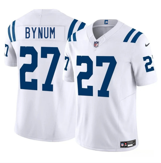 Indianapolis Colts #27 Cam Bynuml White 2025 F.U.S.E. Vapor Limited Stitched Jersey - Zenithce