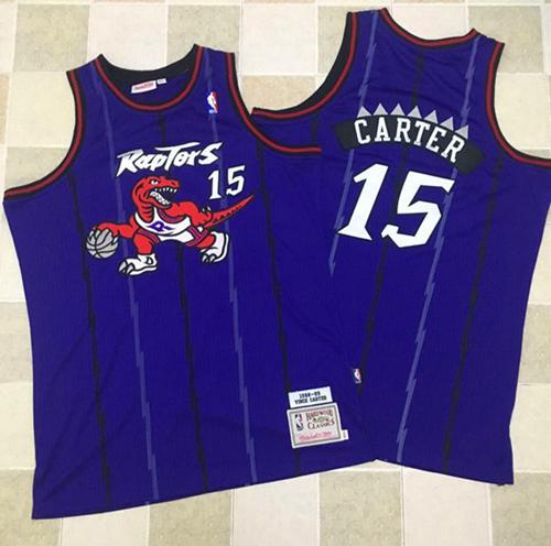 Mitchell And Ness Toronto Raptors #15 Vince Carter Purple Throwback Stitched Jersey - Zenithce