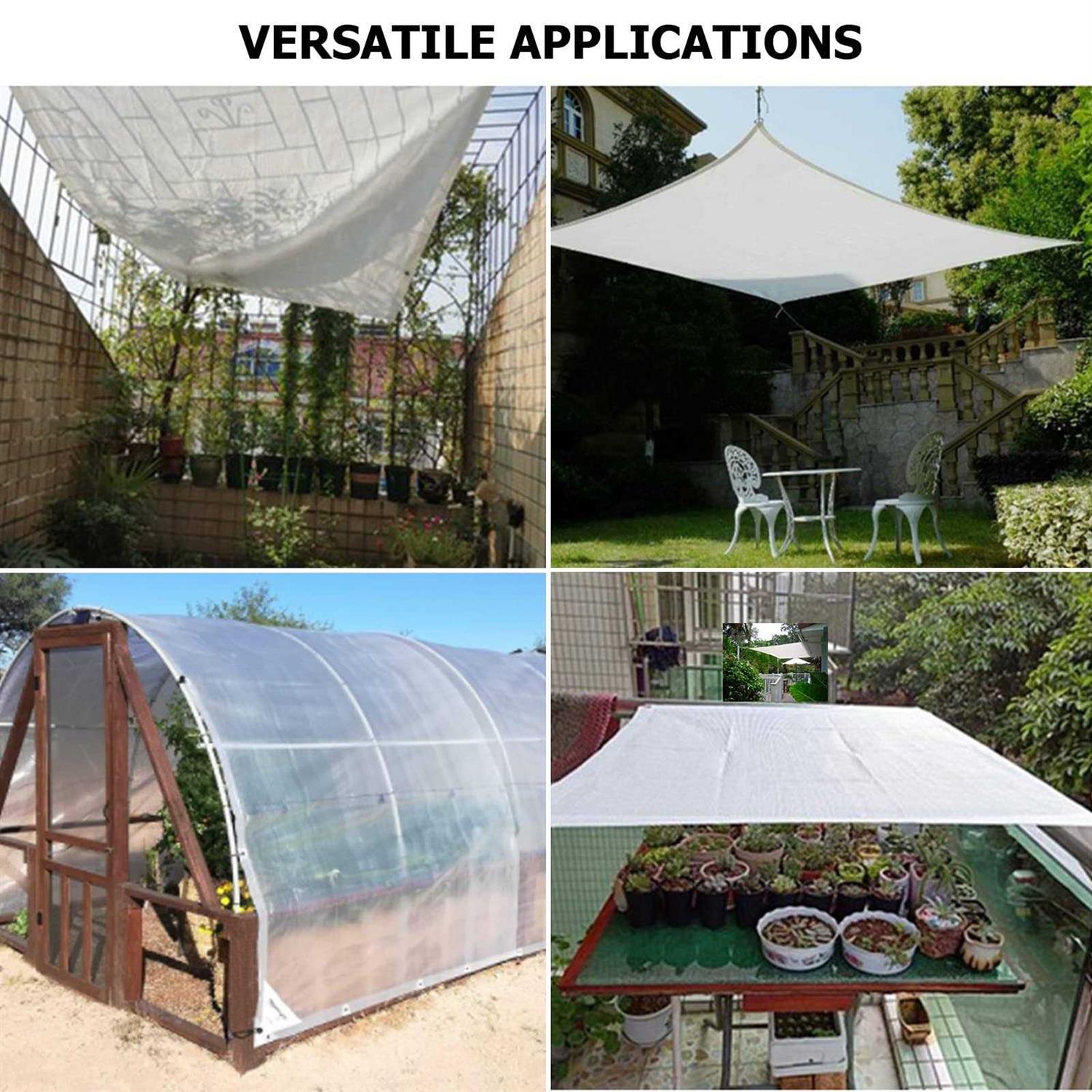Doniks Clear Greenhouse Heavy Duty tarp 14 Mil Clear Waterproof Cover,UV Resistant Poly tarp with Grommets Superior Strength,for Gardening - Zenithce